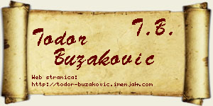 Todor Buzaković vizit kartica